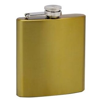 97096 Zlacená ocelová kapesní lahev - placatka 175 ml