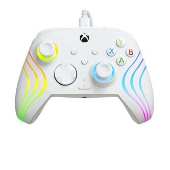 Turtle Beach Afterglow Wave, RGB herní ovladač pro XBOX Series X/S, XBOX One, PC, bílá