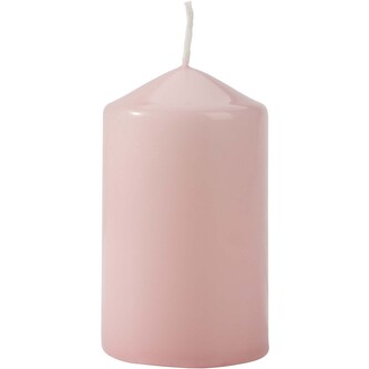 Svíčka válec 6 x 10 cm, růžová