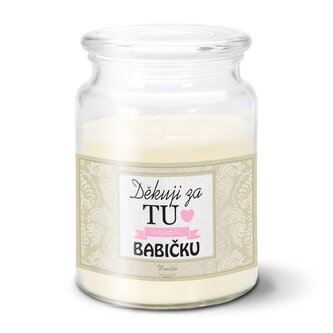 Svíčka Děkuji za tu nejlepší babičku: 500 g