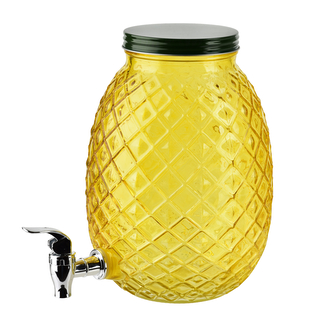 MODERN KITCHEN Szklany słój z kranikiemananas 4L