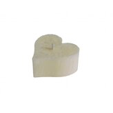 Přírodní vonná svíčka palmová - AROMKA - SRDCE MALÉ - Růže - Bílá