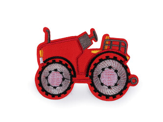 Nažehlovačka traktor - 10 ks - 1 červená