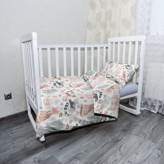 Dětské povlečení do postýlky Malované kočičky: 130x90 / 40x60