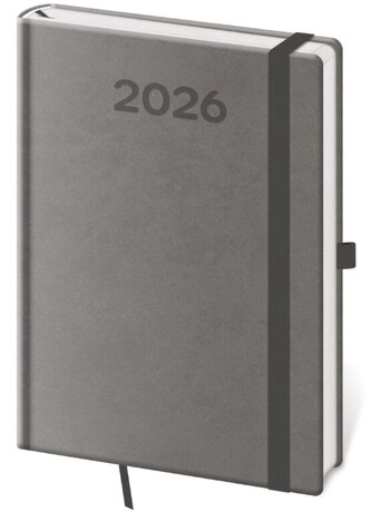 Týdenní diář A5 Print Pop šedý