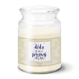 Svíčka Děda je můj pravý hrdina: 500 g