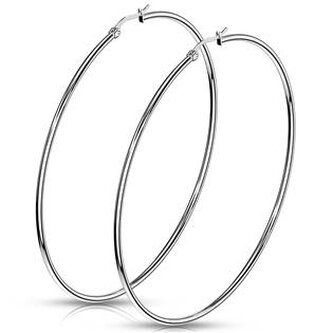 OPN1197-75 Ocelové náušnice - kruhy 75 mm