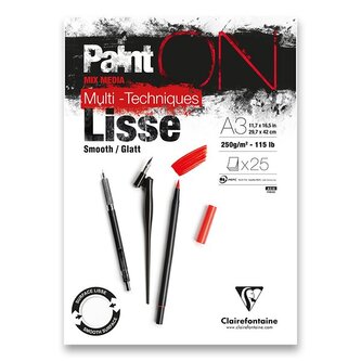 Blok Clairefontaine Paint on Smooth - A3, 25 listů, 250 g