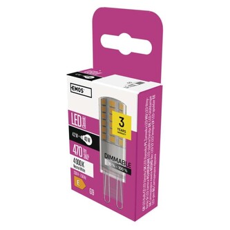 Emos LED žárovka Classic JC / G9 / 4,2 W (40 W) / 470 lm / neutrální bílá