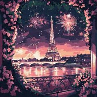 Malowania po numerach - Jasna noc 30x30cm