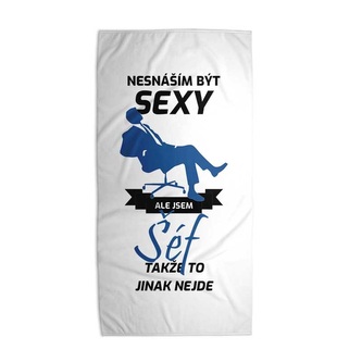 Ručník Nesnáším být sexy, ale jsem šéf: 30x50 cm
