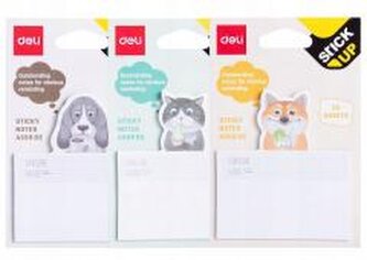 Notes samoprzylepny lisek/kotek/piesek 25K DELI