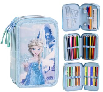 Školní trojdílné pouzdro Disney Ledové království: Princezna Elsa (13 x 20 x 7 cm)