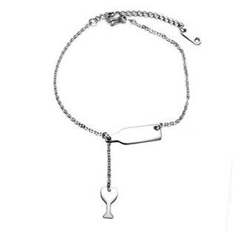 OPA1540-ST Ocelový náramek "lahev vína"