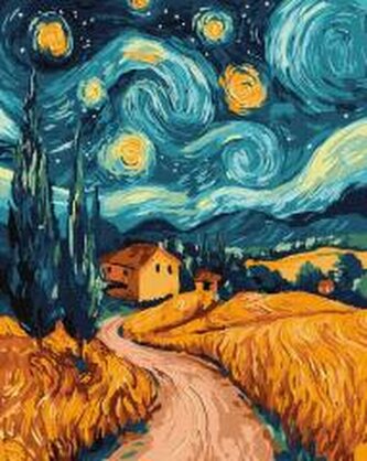 Malowania po numerach - Ukraińska noc 40x50cm