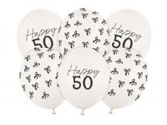 Balony 50 Pastel Off-white 30cm 6szt