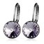 NBS08-SM Ocelové náušnice s krystaly Swarovski® SMOKE MAUVE