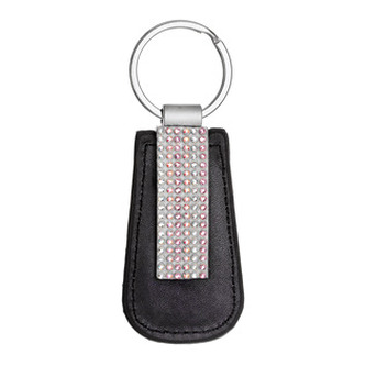EG015 Klíčenka s krystaly Swarovski černá, Pink MIX