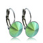 NBS12-SG Ocelové náušnice s krystaly Swarovski® 12 mm, SCARABEUS GREEN