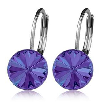 NBS08-HT Ocelové náušnice s krystaly Swarovski® HELIOTROPE
