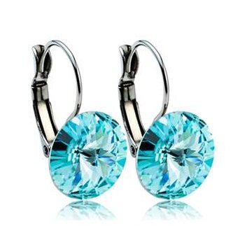 NBSS006 Ocelové náušnice - Aquamarine