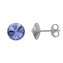 NU003-LS Ocelové náušnice Crystals from Swarovski® 6mm, LIGHT SAPPHIRE