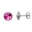 NU003-RO Ocelové náušnice Crystals from Swarovski® 6mm, ROSE