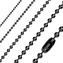 OPE1032-030-70 Kuličkový řetízek černý, tl. 3 mm