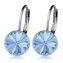 NBS08-LSH Ocelové náušnice s krystaly Swarovski®, LIGHT SAPPHIRE