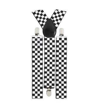 Widmann Kostičkované černo-bílé kšandy