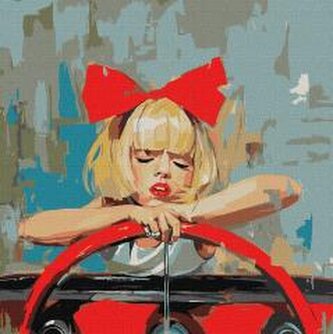 Malowania po numerach - Fajowa dziewczyna 50x50cm