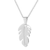 OPD0199-ST Ocelový náhrdelník lísteček