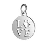 OPP1633 Malý ocelový přívěšek s kroužkem - LOVE