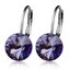 NBS08-TZ Ocelové náušnice s krystaly Swarovski® TANZANITE