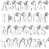 OPN1700-Y Ocelová náušnice 1ks - iniciála - iniciála "Y"