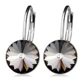 NBSS08-BD Ocelové náušnice - Black Diamond, 8 mm