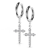 OPN1840-ST Ocelové náušnice s křížky
