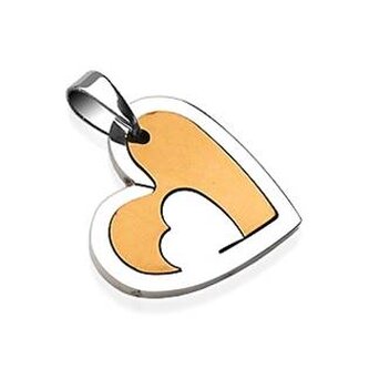 OPP1231 Ocelový přívěšek - srdce zlaté