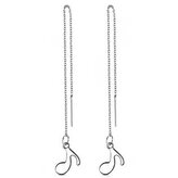 OPN1351-ST Provlékací ocelové náušnice s notami