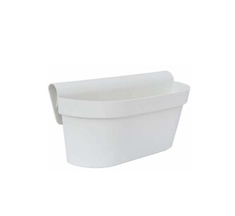 Gardino, truhlík na zábradlí ESPRIT 30 cm, bílý