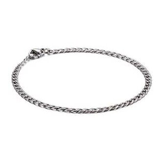 OPA1691-22 Ocelový náramek očkový š. 4 mm, délka 22 cm