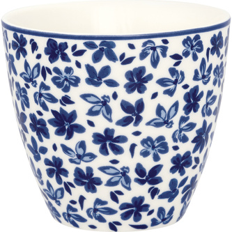 Porcelánový hrnek na latté Dahla White
