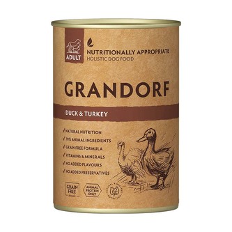 Grandorf konzerva pro psy Adult Kachna a krocan 400g