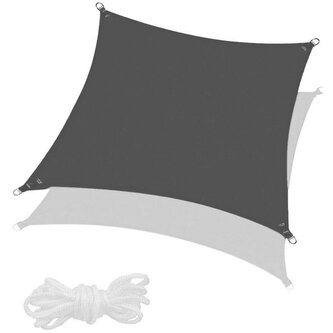Stínící sluneční plachta 5x5 m SPRINGOS SN0052 tmavě šedá