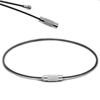 OPE1181-K Černé ocelové lanko - struna na krk