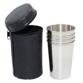 GRV111 Ocelové pohárky kalíšky 180 ml - panáky 4 ks