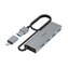 Hama USB hub, 4 porty, USB 3.2, 5 Gb/s, USB-C adaptér, síťový zdroj