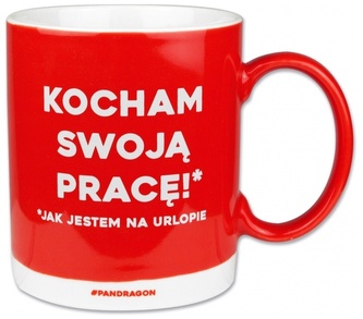 Kubek Man at Work - Kocham pracę, Pan Dragon
