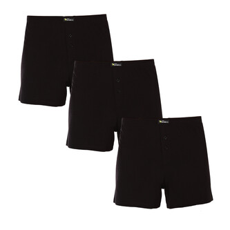 3PACK pánské trenky Gino bambusové černé (75194) XL