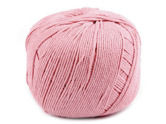 Bavlněná příze macrame Ø2-2,5 mm rozčesávací - 1 ks - 5 růžová sv.